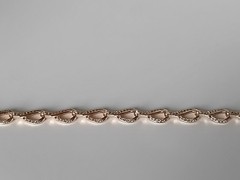 Vintage 1990-s Rolled Gold Zircons Bracelet- Hallmarked 585 RG!!