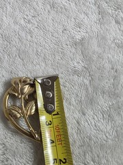 Princess Diana Memorial Heart Rose Brooch Gold Tone Legacy Love RDC Signed