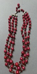 vintage 7 pc lot West Germany Japan 4 Necklaces 3 Pairs Earring MCM