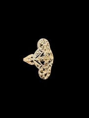Vintage Sterling Silver Marcasite Ring Art Deco Size 5.5