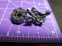 Vintage Juliana D&E Molded Plastic Rhinestone Flower Brooch Pin Mourning Jewelr