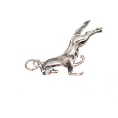 Wheeler Mfg. 925 Sterling Silver Vintage Horse Oxidized Charm Pendant