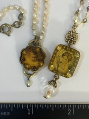 Maximal Art Necklace LOT Signed Estate Jewelry 2 Pieces Victorian Style Dangles