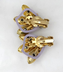 SELRO SELINI Set Vintage Multicolor Butterfly Brooch & Clip-On Earrings
