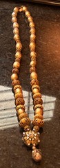 Faux pearl Miriam Haskell necklace with beautiful pendent signed tag, for repair