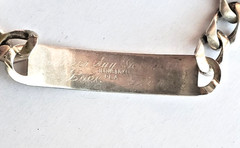 Vintage Sterling & 14KT P.L.A. Gold ID Bracelet Engraved