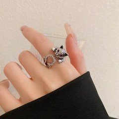 Vintage Style 925 Sterling Silver Kitty Ring Unique Cat Ring