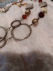 Glass Bead Necklace 20” Long Multicolor Clasp. Slip Over Head