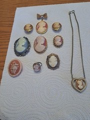 Cameo Vintage 800 Silver Ring, Brooches, Necklace & Earring Rings Judy Lee Group