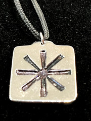 Ward Off Evil: Good Luck Charm / Sacred Amulet / Magic Occult Pendant / Rhodium