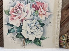 Lot Of 2 VTG 1948 Mother’s Day Card And Vintage “Mother” Brooch Pin Rhinestone