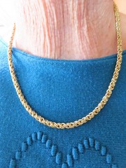 Vintage Gold Tone “FRANCO” Chain Statement Necklace