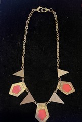 Vintage Bold Iridescent Geometric statement chocker