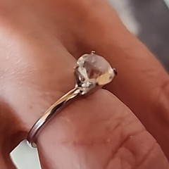 Antique Uncas Mfg Co. Cubic Zirconia Solitaire Ring U with Arrow Mark S-7 Mark !