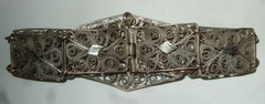 Silver Filigree Bracelet Elegant Estate Jewelry Vintage Style Seven Inches