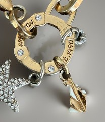 Vintage Brighton Windstar Nautical Charm Bracelet 1990 Size 7” LB-2