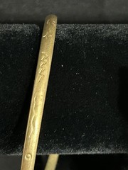 Vtg Egyptian Revival Brass Jewelry Lot Pharaoh Bypass Cuff & Snake Arm Coil Set