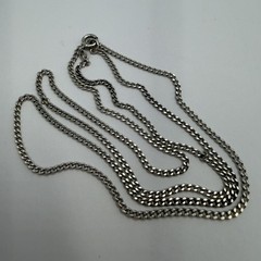 Vintage 925 Sterling Silver Necklace Unisex Jewelry Curb Chain 57 cm