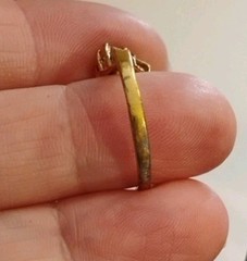 Vintage ESPO Esposito Sz 8.25 14K Gold Electroplate Pre-owned Spinel(?) Ring!