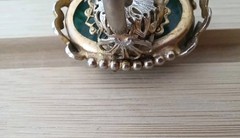 Vintage Ring Green Gemstone Center Stone Untested