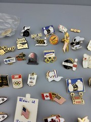Vintage Tack Tac Hat Pin Lot mix calgary 88 -sports – bowling- advertising