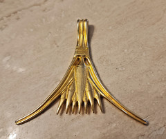 Vintage MMA 1976 Metropolitan of Museum Art Egyptian King Tut LOTUS Pendant &Box
