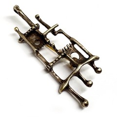 Vtg Attr. AHARON BEZALEL Modernist Sterling Abstract Brooch/Pendant Israel MCM