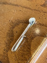 Antique Gold Plate pat’d oct 4th 1887 Bar Clip Hook Slide Clasp Pocket Shirt Tie