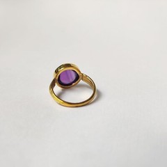 925 Starling Silver Created Amethyst Ring Size 7 Handmade Art And Deco Victorian