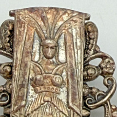 VTG Art Deco Egyptian Revival Goddess Earrings Pot Metal Statement 1.75″