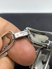 Danish Designer La Paglia Sterling Silver Floral Link Flower Bracelet 6.25in