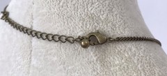 Vintage Nina Ricci Brass Tiger’s Eye Flower Pendant Necklace AVON RARE