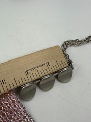 Vintage Necklace Modernist Dansk Denmark Unisex Brushed Silvertone 20 inches