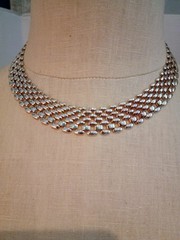 Vintage Napier Panther Link Statement Choker Necklace 15.5 Inches
