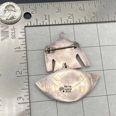 Vintage Mexico Lady Suit Movable Dress Sterling Silver Pin Brooch