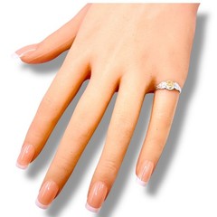 Initial U Signet 10k Gold Letter 925 Sterling Silver Ring Size 4.25