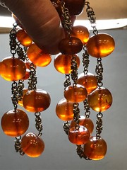 NATURAL OLD ANTIQUE COGNAC BALTIC AMBER NECKLACE 85,3 gr