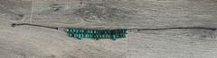 Emerald Green Rhinestones Art Deco Fashion Necklace Vintage RARE