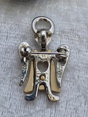Lot Of 5 Brooches Frog Dolphin Angel Bow ( Bunny Marked Liz Claiborne)