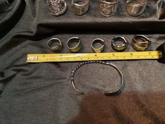 Spoon Ring/Bracelet Lot Of 12- Silver Plated &Stainless Steel- Antique &Vintage