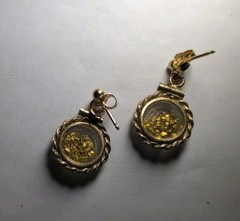 Vintage Gold Nuggets In 1/20 12K Gold Filled Capsule Earrings