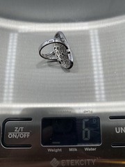 Sterling Silver ring 6.5 CZ Bella Luce Vintage Art Deco Edwardian 6gr JTV