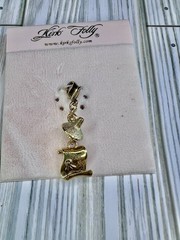 Vintage Kirk’s Folly NWT Gold Tone diploma Charm With Clasp