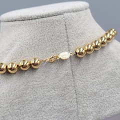 Vintage Napier Gold Plated Bead Chain Necklace 18 in
