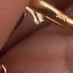 14K Yellow Gold Mystic Pink Topaz Leverback Earrings Stamped VA