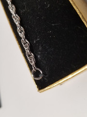 Vintage General Motors Pink Gems 12k White Gold Filled Service Award Bracelet 7″