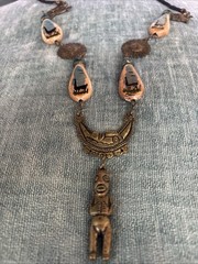 Vintage Brass Kokapelli Sun Camel Necklace Pendant Necklace