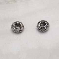 Vintage Clip On Earrings Two Tone Reversible Magnetic Hoops Silver/Gold Tone