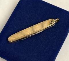 22g! Clean Gold filled fob Knife Vtg Gf 2.75-6” Ornate Scissor Charm Victorian