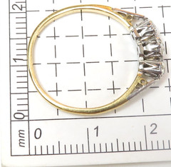 Antique Art Deco 1920’s PPLS 3 Diamond Engagement Ring Size 8.25 UK-Q EGL USA